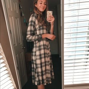 ASOS New checkered black, white & yellow dress